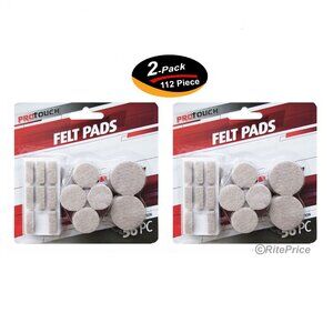 112 PCS (2 Pack) Felt Furniture Pads Chair Leg Protectors Hardwood Wooden Floors